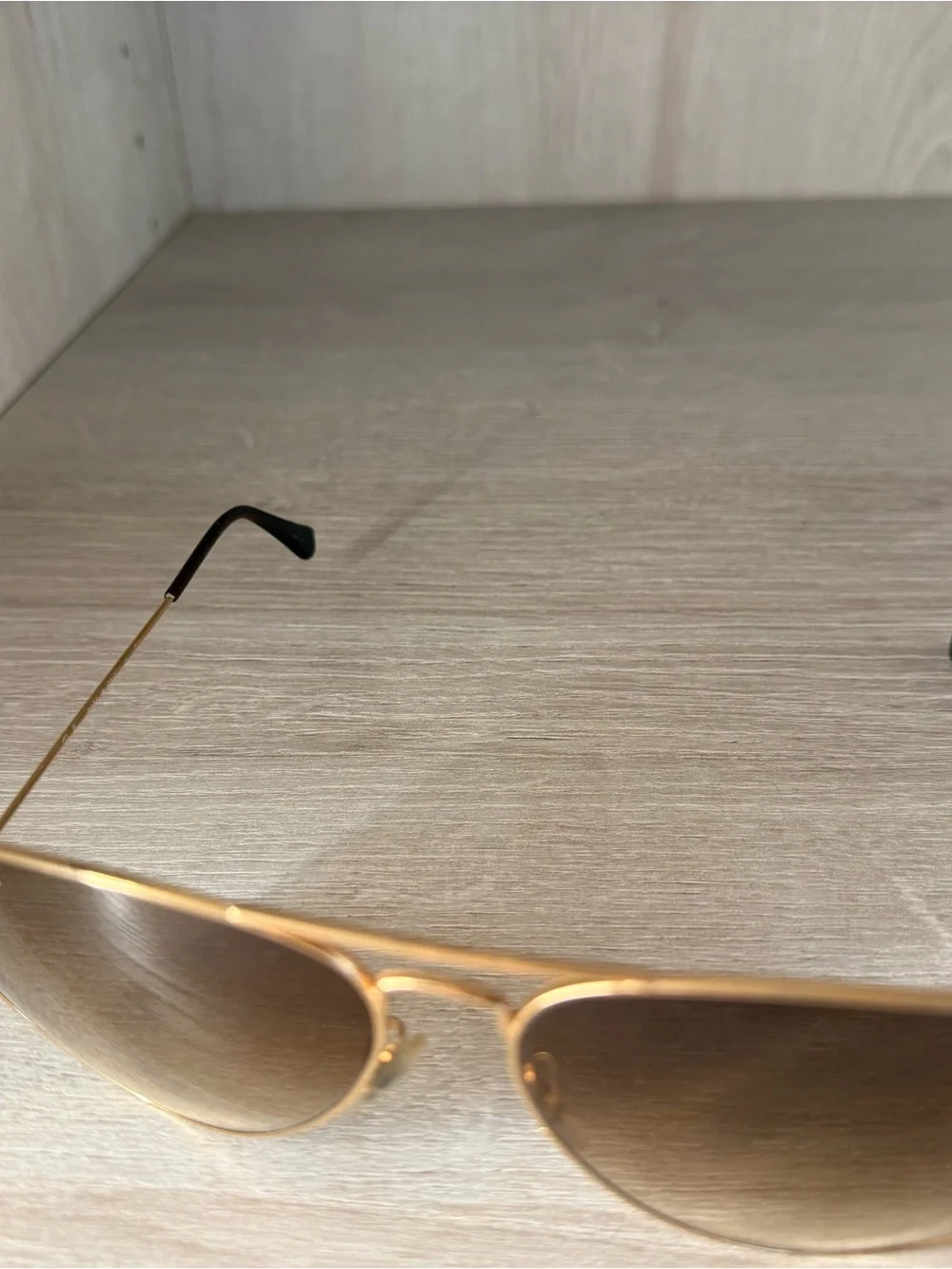 Ray-Ban RB3025 Aviator Classic Gold Brown Gradient Sunglasses Made in Italy